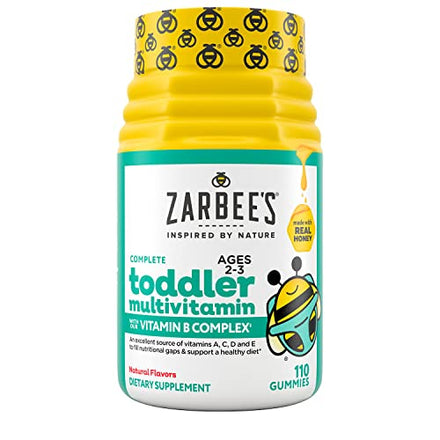 Zarbee's Kid's Complete Multivitamin + Probiotic Gummies with Vitamins A, B, C, D, E & zinc for Digestive Health, Easy to Chew, Kids Daily Multivitamin Gummies, Natural Fruit, 70 Count