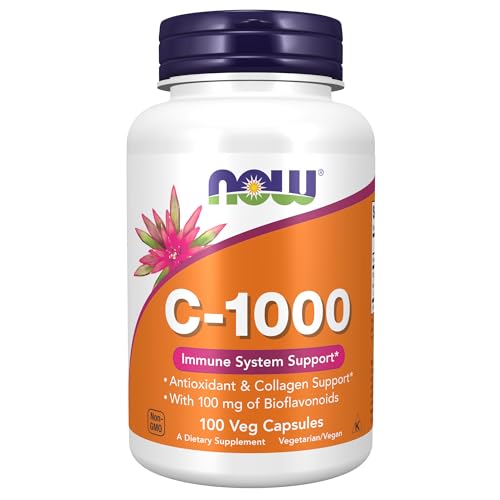 NOW Supplements, Vitamin C-1,000 with 100 mg of Bioflavonoids, Antioxidant Protection*, 100 Veg Capsules