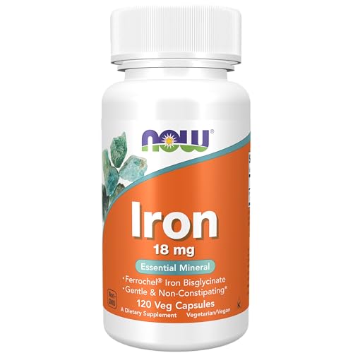 NOW Supplements, Iron 18 mg, Non-Constipating*, Essential Mineral, Supplement in Pakistan