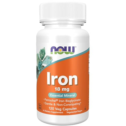 NOW Supplements, Iron 18 mg, Non-Constipating*, Essential Mineral, Supplement in Pakistan