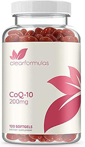 ClearFormulas Pure CoQ10 200mg Per Serving 120 Softgels Quick Absorption Non-GMO in Pakistan