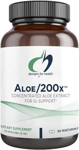 Designs for Health Aloe/200x - 200mg Aloe Vera Extract - Highly Concentrated Aloe Leaf Supplement for GI Support - Non-GMO, Vegetarian Pills (60 Capsules) in Pakistan