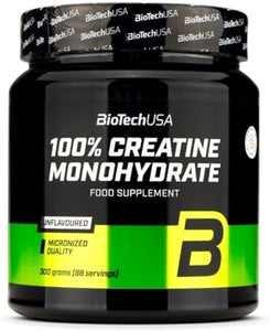 BioTech USA Creatine Monohydrate unflavoured (300g/88 Servings) Powder, Bodybuilding Supplements, Muscle Builder in Pakistan