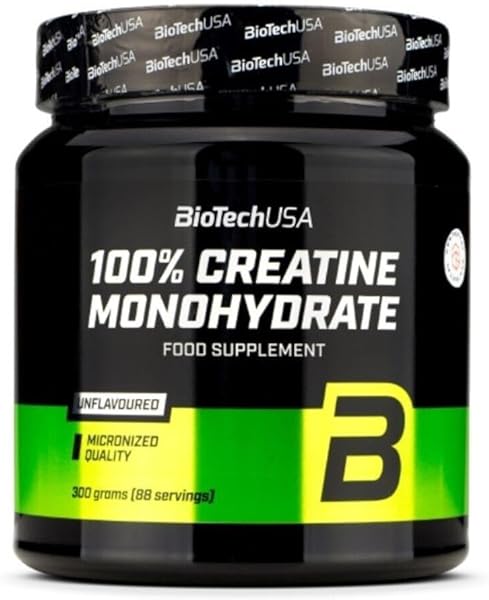 BioTech USA Creatine Monohydrate unflavoured (300g/88 Servings) Powder, Bodybuilding Supplements, Muscle Builder in Pakistan