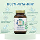 PURE SYNERGY Multi·Vita·Min | Vegan Multivitamin Made with Organic Whole Foods | Twice Daily Supplement for Men and Women | Core Nutrients for Energy, Mood, Immune, and Bone Health (60 Tablets)