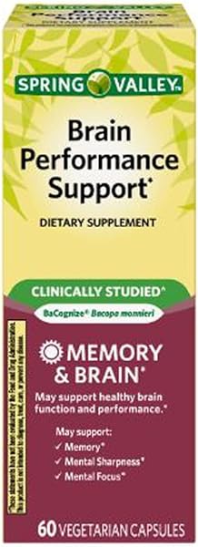 Spring Valley Brain Performance Support Capsules Dietary Supplement, 60 Count in Pakistan in Pakistan