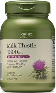 GNC Herbal Plus Milk Thistle 1300mg | Supports Liver Health | 60 Caplets in Pakistan