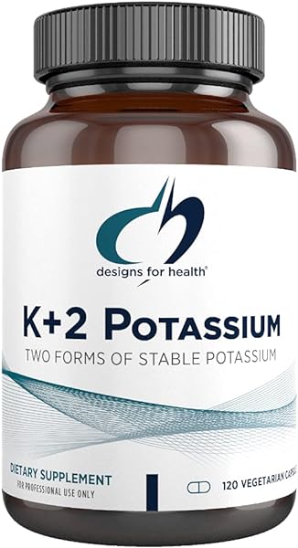 Designs for Health K+2 Potassium - 300mg Two Forms of Potassium - Potassium Bicarbonate + Glycinate Pills - Supplement Support to Help Maintain Healthy Blood Pressure Levels (120 Capsules) in Pakistan in Pakistan