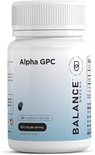 Alpha GPC Choline Supplement 600mg – 120 Vegetable Capsules - Advanced Memory Formula, Nootropics Brain Support Supplement - Non-GMO and Gluten Free Pills by Balance Breens in Pakistan