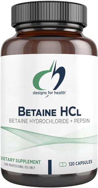 Designs for Health Betaine HCl with Pepsin - 750mg Betaine Hydrochloride + Protein Digestive Enzyme - Non-GMO Supplement to Support Digestive Function (120 Capsules) in Pakistan in Pakistan