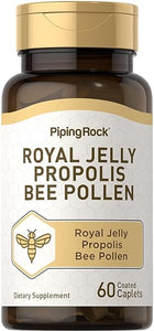 Piping Rock Royal Jelly Propolis Bee Pollen | 60 Caplets | Vegetarian, Non-GMO, Gluten Free Supplement in Pakistan
