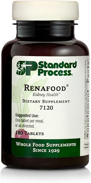 Standard Process Renafood - Whole Food Kidney Health Supplement for Kidney Support with Kidney Bean, Renal Vitamins, Spanish Moss, Lactose, Organic Sweet Potato, Beet Root, and More - 180 Tablets in Pakistan