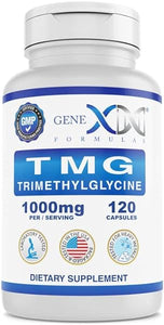GENEX 1000mg TMG Supplements (120 Capsules) - Betaine Anhydrous Trimethylglycine 1000mg - Liver Supplement - for Healthy Homocysteine Levels - Gluten Free & Non-GMO TMG Supplement - 30-Day Supply in Pakistan