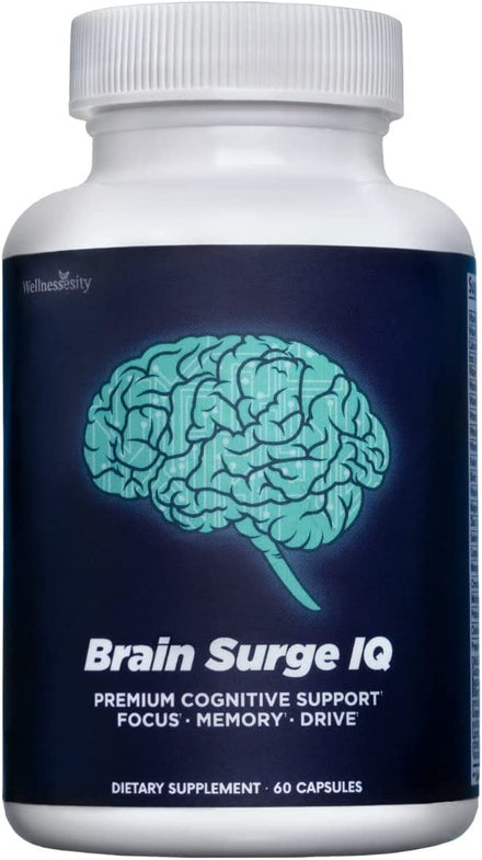 Brain Surge IQ - Brain Supplement for Memory, Focus & Concentration – Formulated with 40 Powerful Nootropic Ingredients Including Phosphatidylserine, Bacopa Monnieri, Choline, DMAE and Huperzine A