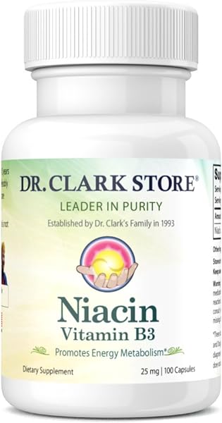 Dr. Clark Niacin (Vitamin B3) Supplement, 25mg, 100 Gelatin Capsules in Pakistan in Pakistan