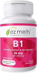 Vitamin B1 as Thiamine, 25 mg per Serving, Vegan, Zero Sugar, Thiamine Promotes Healthy mucous membranes and Cell Health.,90 Fast Dissolve Tablets in Pakistan
