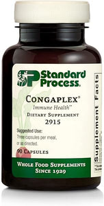 Standard Process Congaplex - Thymus Gland Support Supplement - Support Immune Health with Calcium Lactate, Magnesium, Vitamin C & Vitamin A - Immune System Aid with Mushroom Powder - 90 Capsules in Pakistan