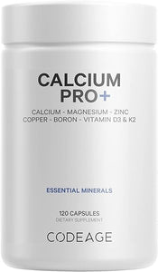 Calcium 500mg Supplement + Magnesium Zinc Copper Boron - Elemental Calcium Vitamin D3 Vitamin K2 - Bones Teeth Immune System Support Pills - 2-Month Supply- Vegan, Non-GMO - 120 Capsules in Pakistan