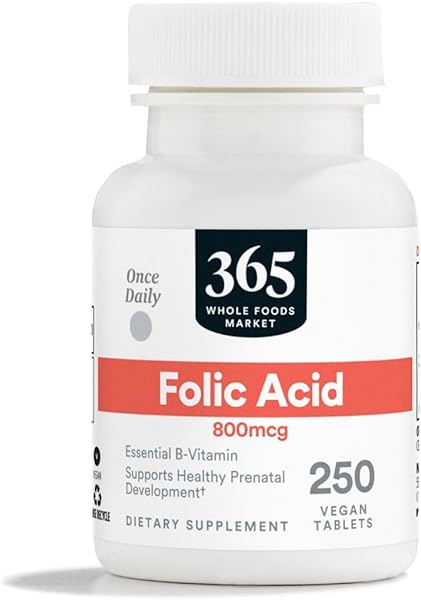 365 by Whole Foods Market, Folic Acid 800MCG, 250 Tablets in Pakistan