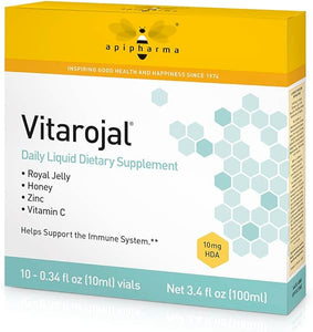 Vitarojal Royal Jelly - Immunity Boosting Daily Liquid Dietary Supplement - with Honey, Vitamin C, Zinc - Helps Support Your Immune System, & Promotes Natural Energy and Wellness (10 Vials) in Pakistan