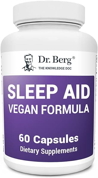 Dr. Berg Sleep Aid Vegan Formula – Natural Rest Support - Fatigue and Stress Support Capsule Helps Calm Body and Mind – Best Non Habit Forming Supplements - 60 Capsules in Pakistan