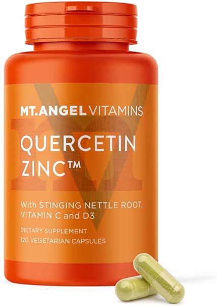 Mt. Angel Vitamins - Zinc Quercetin with Bromelain Supplement – Immune Support & Respiratory Health - Quercetin 500mg Capsules | Zinc 50mg | Vitamin C Capsules | Immune Booster for Adults - 120ct. in Pakistan in Pakistan