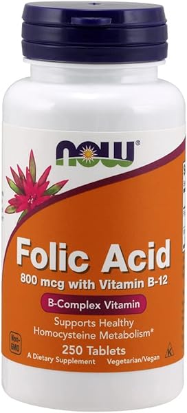 NOW Foods Folic Acid 800 mcg Tabs (Pack of 2) in Pakistan