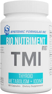 Systemic Formulas Bio Nutriment TMI Thyroid Metabolism + Iodine 60 Capsule #187. Iodine Supplement Thyroid Support for Women and Men Iodine Pills Kelp in Pakistan