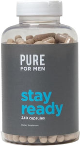 Pure for Men Original Cleanliness Stay Ready Fiber Supplement | Helps Promote Digestive Regularity | Psyllium Husk, Aloe Vera, Chia Seeds, Flaxseeds | Proprietary Formula | 240 Vegan Capsules in Pakistan