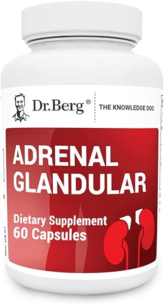 Dr. Berg's Adrenal Glandular - Cortisol Manager, More Energy, Focus, Stress and Immunity Support with Hormone Balance Formula - Adrenal Fatigue Supplements - 60 Capsules in Pakistan