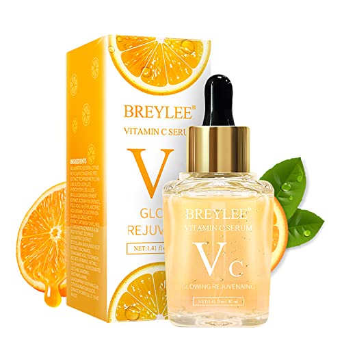 BREYLEE Vitamin C Serum for Face Brightening Skin,Dark Spot Remover,Reduce Wrinkle,Anti Aging Serum,Skin Brightening Serum