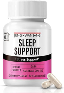 JungKwanJang Sleep Support Gaba Complex 500mg with American Ginseng - Sleep Aid Supplement for Meditation Support, Better Sleep, and Increased Energy, 60 Capsules for Men and Women in Pakistan