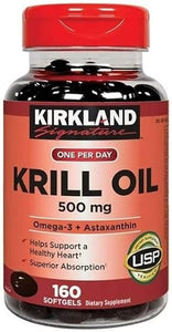 Kir-kland Signature Krill Oil 500 Milligram 160 Softgels in Pakistan