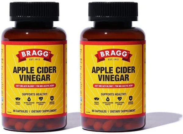 Bragg Apple Cider Vinegar Capsules - Vitamin D3 & Zinc - 750mg of Acetic Acid – Immune & Weight Management Support - Non-GMO, Vegan, Gluten Free, No Sugar (1) in Pakistan