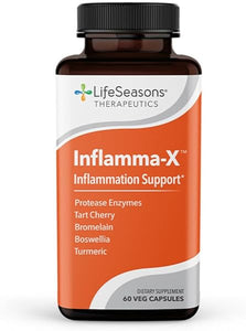 LifeSeasons - Inflamma-X - Inflammation Support Supplement - Soothes Everyday Aches & Chronic Discomforts - Reduces Tissue Swelling & Pro-Inflammatory Compounds - Contains Turmeric - (60 Capsules) in Pakistan