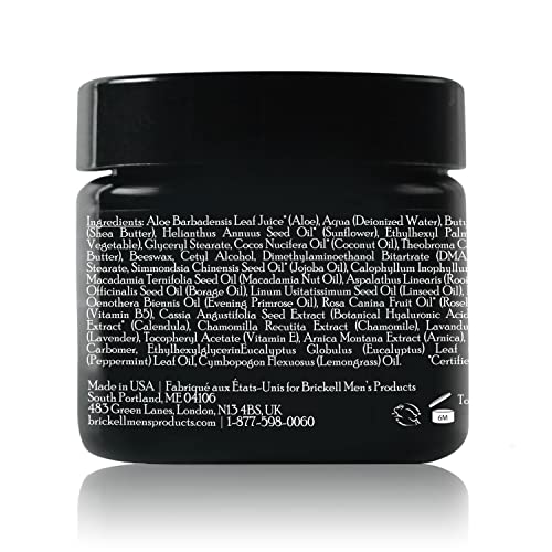 Brickell Anti-Aging Cream For Men, Natural and Organic Anti Wrinkle Night Face Cream