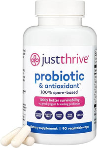 Just Thrive Probiotic & Antioxidant Supplement - 100% Spore-Based Digestive and Immune Support - Gluten Free, 90 Caps in Pakistan