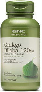 GNC Herbal Plus Ginkgo Biloba 120mg | Supports Mental Sharpness, Vegetarian | 100 Capsules in Pakistan