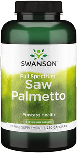 Swanson Saw Palmetto Herbal Supplement for Men Prostate Health Hair Supplement Urinary Health 540 mg 250 Capsules in Pakistan