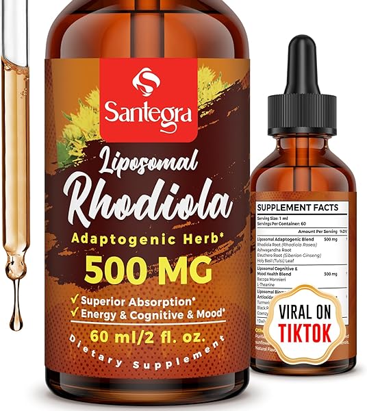 57,000 MG Liposomal Active Rhodiola Rosea Supplement, Rhodiola Root Extract, Liquid for High Absorption, Rhodiola Rosea Root Extract Tincture for Energy, Stress, Mood, Vegan, 60 ml in Pakistan in Pakistan
