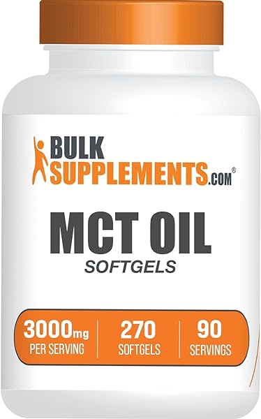 BULKSUPPLEMENTS.COM MCT Oil Softgels - Medium Chain Triglyceride, MCT Oil 3000mg, MCT Oil Capsules - MCT Supplement, MCT Oil Pills, 3 Softgels per Serving, 270 Softgels in Pakistan in Pakistan