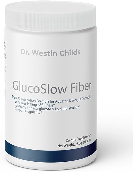 Dr. Westin Childs | GlucoSlow Fiber - 100% Natural Glucomannan Fiber with GoFAT Olive Oil & L-Glutamine | Supports Regularity, Gut Health, 30 Servings in Pakistan in Pakistan