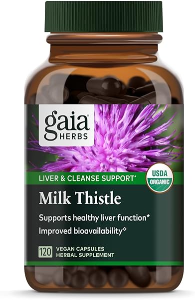 Gaia Herbs Milk Thistle - Liver Supplement & Cleanse Support for Maintaining Healthy Liver Function* - 120 Vegan Capsules (40-Day Supply) in Pakistan