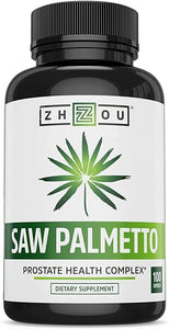 Zhou Nutrition Saw Palmetto Extract 500 mg, Prostate Health, Urinary Tract Support, DHT Blocker for Men and Women Hair Growth, Non-GMO, 100 Capsules (Packaging may vary) in Pakistan