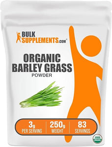 BULKSUPPLEMENTS.COM Organic Barley Grass Powder - Barley Powder - Green Superfood Powder - Barley Grass Powder Organic - Greens Powder - Vegan, 3g per Serving (250 Grams - 8.8 oz) in Pakistan