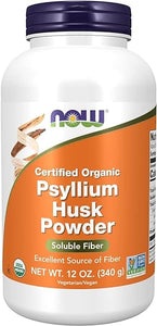 NOW Supplements, Psyllium Husk Powder, Certified Organic, Non-GMO Project Verified, Soluble Fiber, 12-Ounce in Pakistan