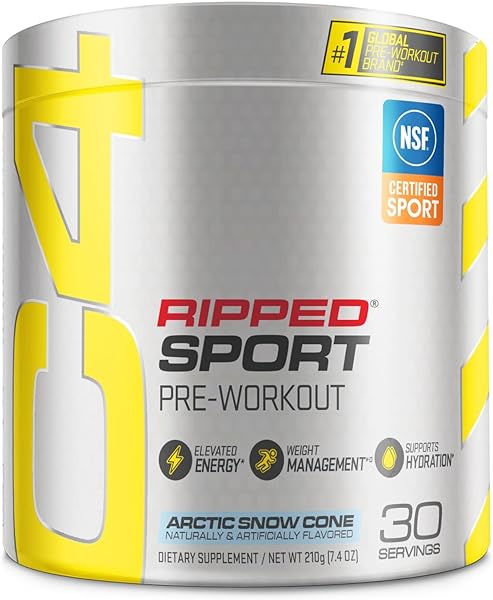 C4 Ripped Sport Pre Workout Powder Arctic Snow Cone - NSF Certified for Sport + Sugar Free Preworkout Energy Supplement for Men & Women - 135mg Caffeine + Weight Loss - 30 Servings in Pakistan in Pakistan