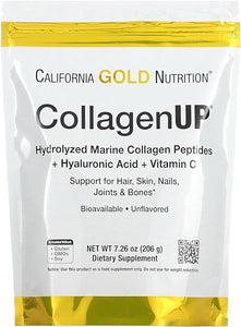 Collagen Peptides Powder with Hyaluronic Acid, Support for Healthy Hair, Skin, Nails, Joints and Bones, Non-GMO, Gluten and Dairy Free, Unflavored, 7.26 oz, Fish Sourced in Pakistan