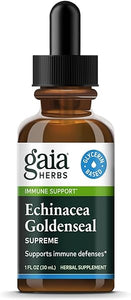 Gaia Herbs Echinacea Goldenseal Supreme Liquid Extract - Immune Support Supplement to Help Maintain Mucus Membrane Function - With Echinacea, Goldenseal Root & St. John’s Wort - 1 Fl Oz (15 Servings) in Pakistan