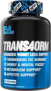 EVL Thermogenic Fat Burner Pills - Weight Loss Support and Fast Acting Energy Booster - Trans4orm Green Tea Fat Burner Pills, Metabolism Support, Appetite Support, Weight Loss Supplement (30 Servings) in Pakistan